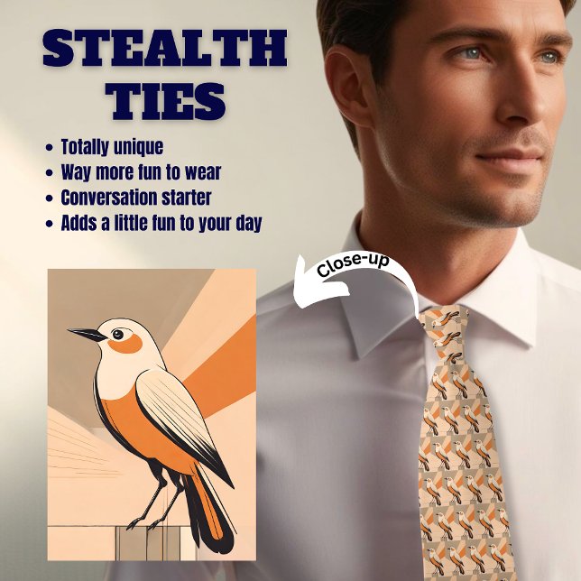 Retro Bird Stealth Neck Tie Slips (Skapare uppladdad)