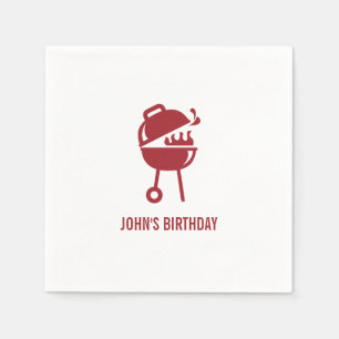Retro Birthday BBQ Napkin Pappersservett