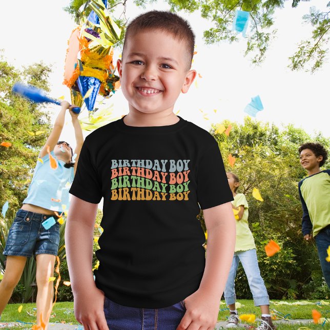 Retro Birthday Boy T Shirt (Skapare uppladdad)