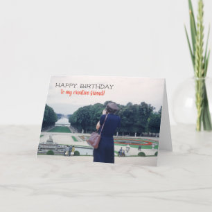 Retro Birthday Dam med Camera Kreativ Friend Kort