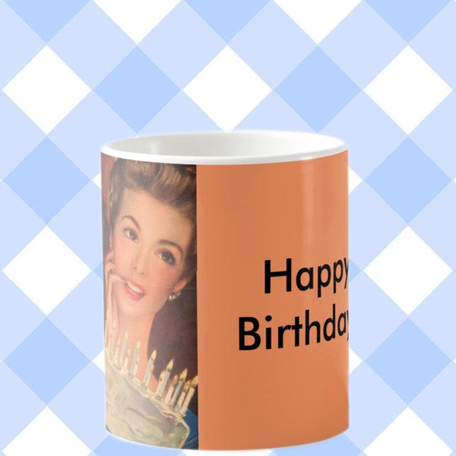 Retro Birthday Kaffemugg (Skapare uppladdad)