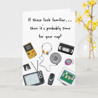 Retro Birthday-kort för vänner och familj Kort