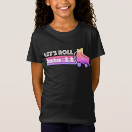 Retro Birthday Låt oss Roll Roller Skating Party T Shirt