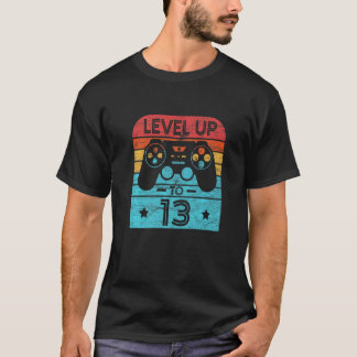 Retro Birthday Video Game 13 år gammal spelnivå T Shirt