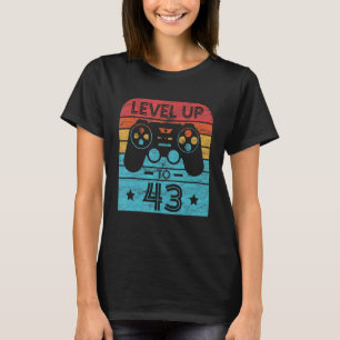 Retro Birthday-videospel 43 år gammal spelnivå T Shirt