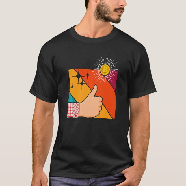 Retro Bitcoin Cryptocurrency Coin Btc Bitcoin T Shirt (Framsida)