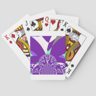 Retro Blå Cyan Kalejdoskop Konsttryck Casinokort