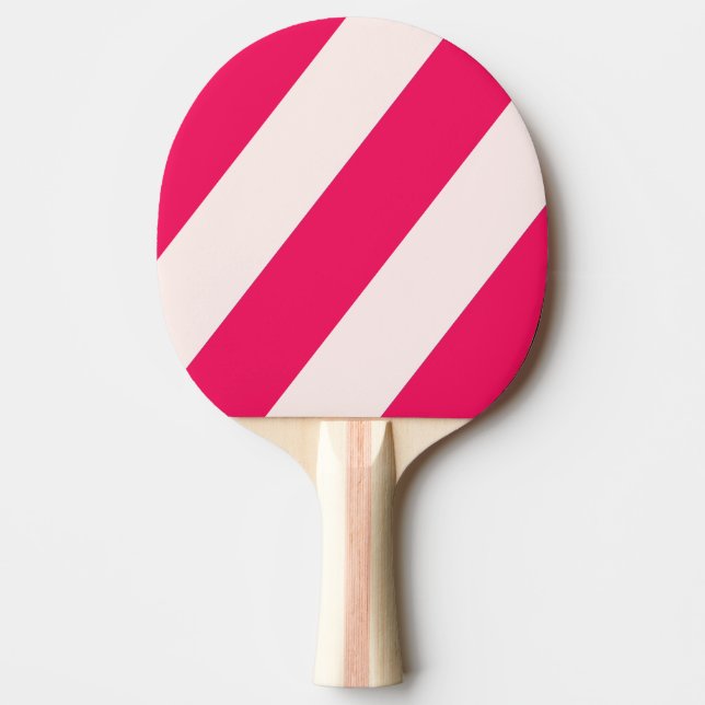 Retro Blå Djärva Ränder Pingisracket (Framsidan)