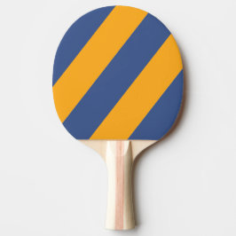 Retro Blå Förintande Solnedgång Fet Ränder Pingisracket