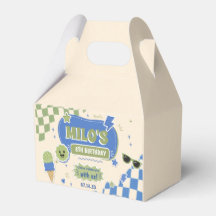 Retro Blå Grön Pojkfödelsedag 