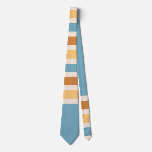 Retro blå och orange blå vintage ränder slips