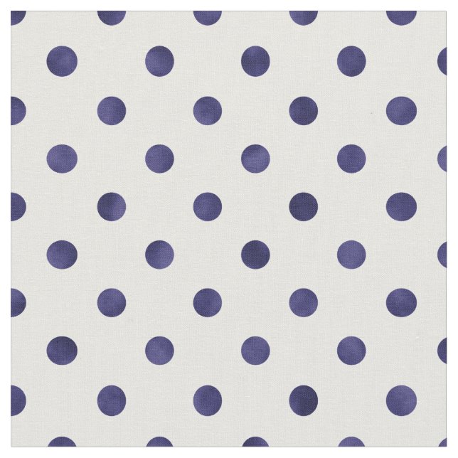 Retro - blå polka dots mönster tyg (Närbild)