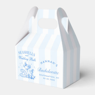 Retro Blå Snäckskal & Bröllopsklockor Möhippa Presentaskar