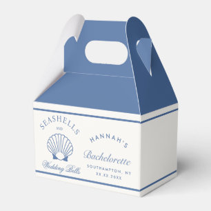 Retro Blå Snäckskal & Bröllopsklockor Möhippa Presentaskar
