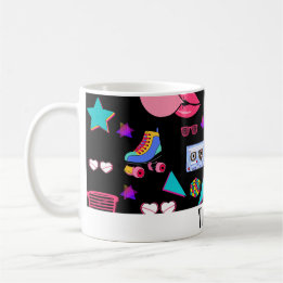 Retro black 80s Costume Vibrant culture pop Kaffemugg