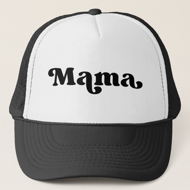 Retro Black and White American Mamma Nickname Mamm Keps (Framsida)