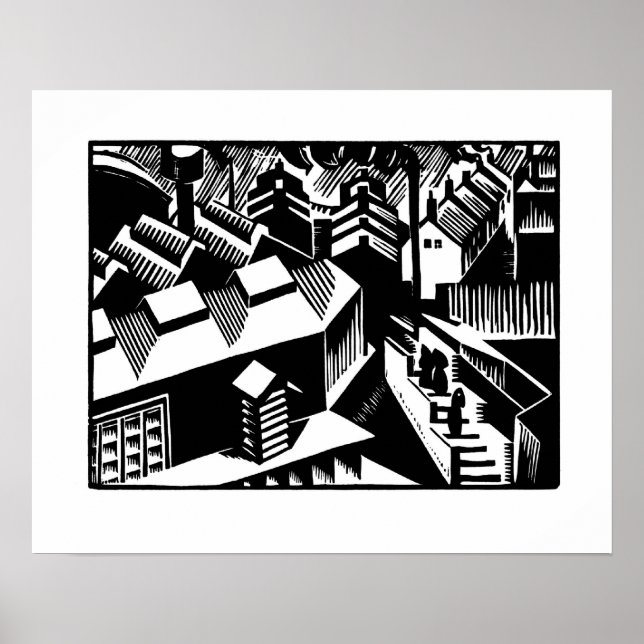 Retro Black and white art, Yorkshire Poster (Framsidan)