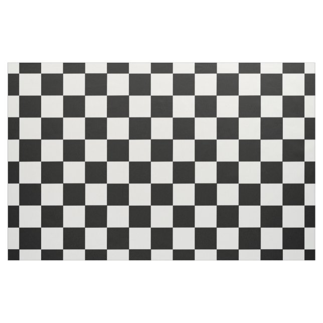 Retro Black and White Checkated Mönster Tyg (Fat Quarter)