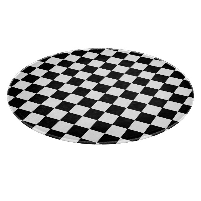 Retro Black and White Checkerboard Clearboard Boar (Hörn)