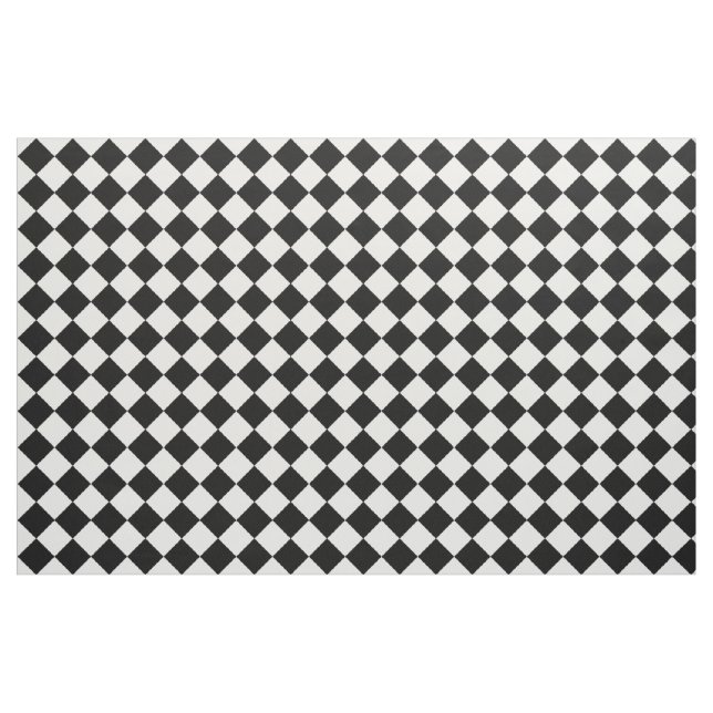 Retro Black and White Checkerboard Mönster Tyg (Fat Quarter)