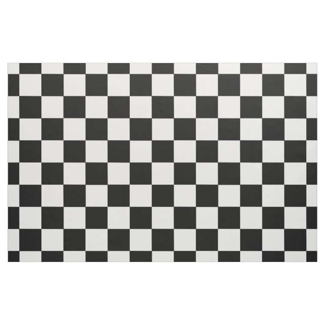 Retro Black and White Checkerboard Mönster Tyg (Fat Quarter)