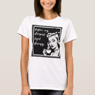 Retro black and white design with the phrase “Coff T Shirt