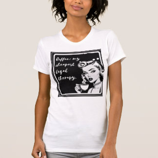 Retro black and white design with the phrase “Coff T Shirt