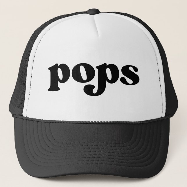 Retro Black and White Grandpa American pops Keps (Framsida)