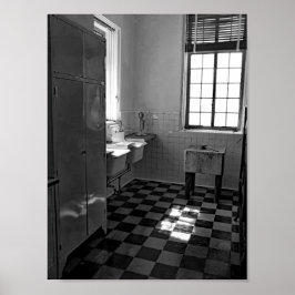 Retro Black and White Kitchen-foto Poster