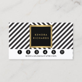 Retro Black and White Mönster Glam Loyalty Card Lojalitetskort