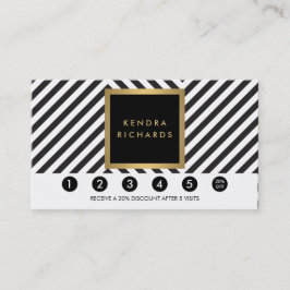 Retro Black and White Mönster Glam Loyalty Card Lojalitetskort