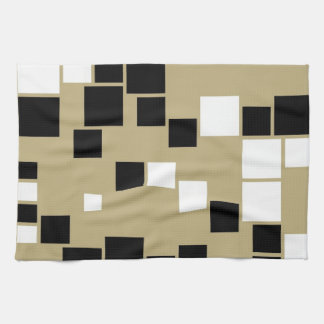 Retro Black and White Mönster Seamless Art Kökshandduk