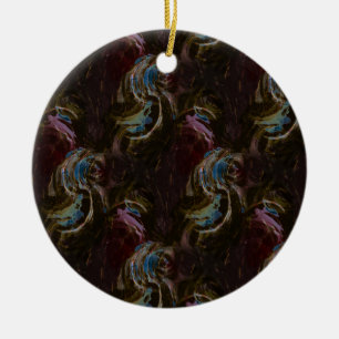 Retro Black Atomic Abstrakt Julgransprydnad Keramik