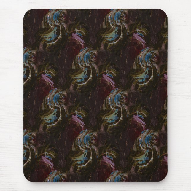 Retro Black Atomic Abstrakt Musmatta (Framsidan)