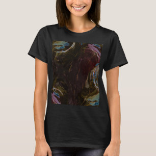 Retro Black Atomic Abstrakt T Shirt