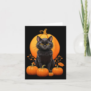Retro Black Cat Halloween Pumpkin Costume for Wome Kort