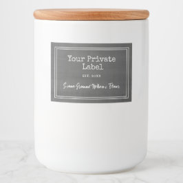 Retro Black Chalkboard - ditt privata matmärke Mat Etiketter