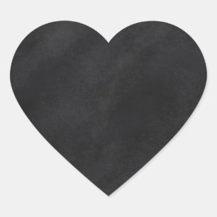 Retro Black Chalkboard Struktur Hjärtformat Klistermärke