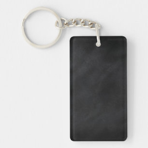 Retro Black Chalkboard Struktur Nyckelring