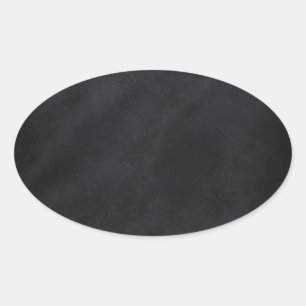 Retro Black Chalkboard Struktur Ovalt Klistermärke