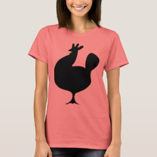 Retro Black Chicken T Shirt