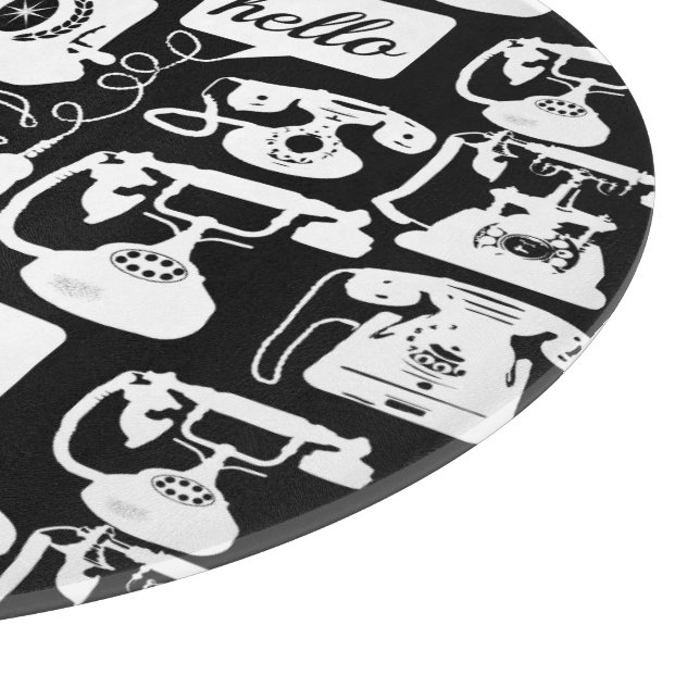 Retro Black eller färg & White Telefon Mönster (Hörn)