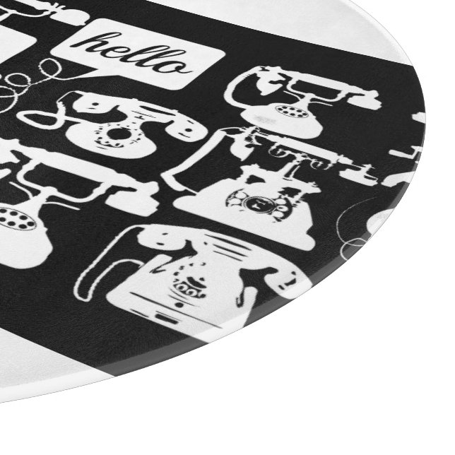 Retro Black eller färg & White Telefon Mönster (Hörn)