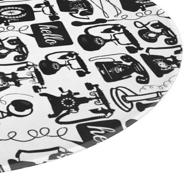 Retro Black eller färg & White Telefon Mönster (Hörn)