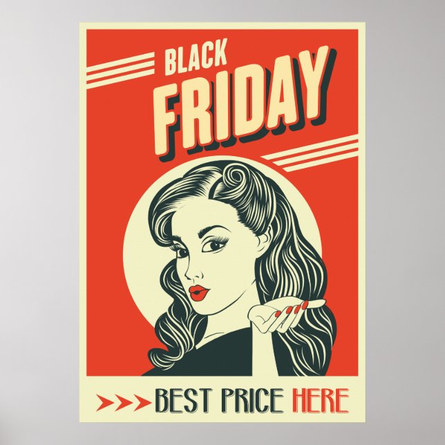 Retro Black Fredag Poster (Framsidan)