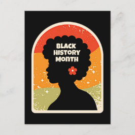 Retro Black History Month African Women Vykort