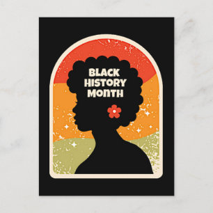 Retro Black History Month African Women Vykort