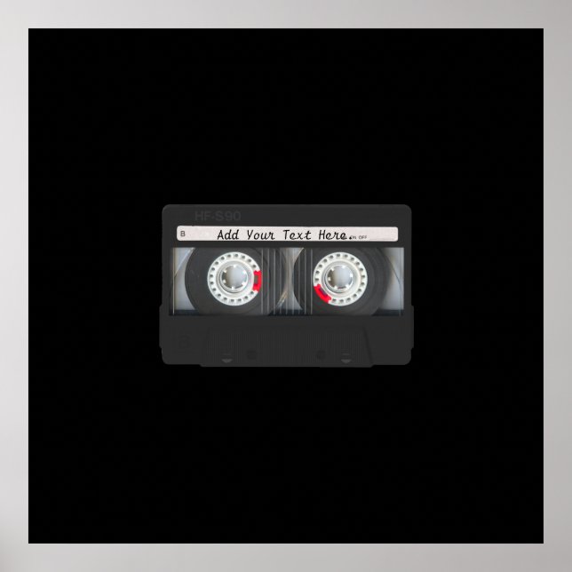 Retro Black-kassettband Poster (Framsidan)