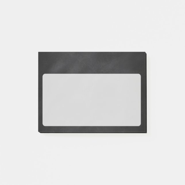 Retro Black-krita med lyft yta Post-it Block (Framsida)