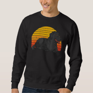 Retro Black Labrador Hundägare Pet Animal Black L Lång Ärmad Tröja